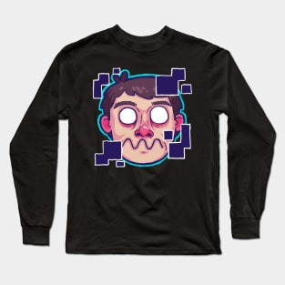 The Face Of Glitch Long Sleeve T-Shirt